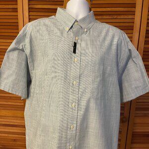 NWT ROUNDTREE & YORKE GOLD LABEL SZ 2XB NON-IRON SS COTTON DRESS SHIRT